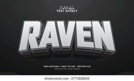 Efecto texto 3d negro