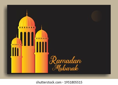 Plantilla de ramadan kareem de fondo negro editable. Gran vector para la promoción de ventas, marketing de productos, medios sociales, invitaciones islámicas, etc.