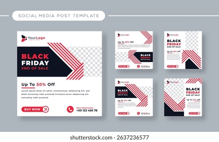 Editable Black Friday Fashion Sale Social Media Post Template – Vector Design for Effective Clothing Discounts, Seasonal Sales, and Retail Marketing