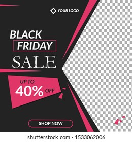 editable black friday modern sale banner for web, poster design template, vector illustrasion
