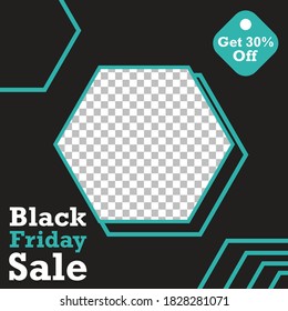 Plantilla de fondo editable para la venta del Black Friday. Banner web de Vector Design para medios sociales. Plantilla de diseño de publicación