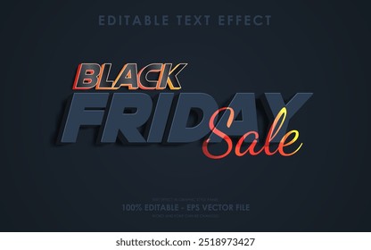 Editable black friday sale text effect