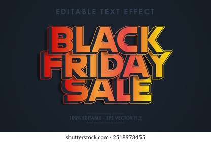 Editable black friday sale text effect