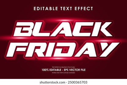 Editable Black Friday Text Effect with lens flare