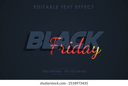 Editable black friday text effect