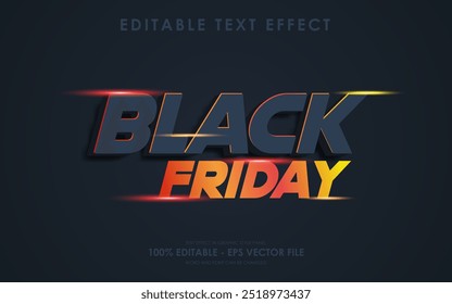 Editable black friday text effect