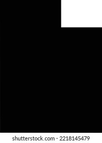 Editable black vector image of the U.S. state of Utah.