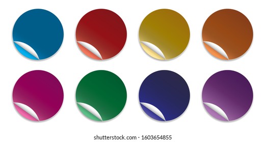 Editable Blank circle label stickers for Social Media Sale banner.