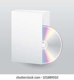 Editable blank open box with blank disc