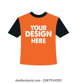 editable blank t-shirt mockup front view for custom design