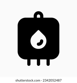 Icono del vector del paquete sanguíneo modificable. Parte de una familia de iconos grandes. Perfecto para interfaces web y de aplicaciones, presentaciones, infografías, etc
