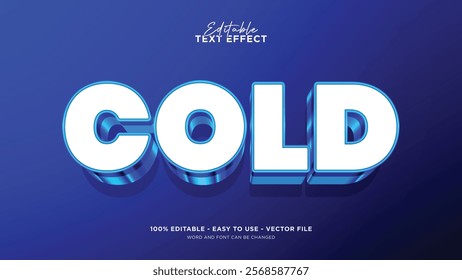Editable blue 3d text effect, glow light text style effect