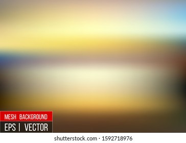 Editable Blue blurred background for your graphic design banner summer made with a gradient mesh