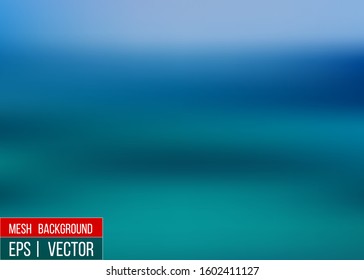 Editable Blue blurred background for your graphic design banner summer made with a gradient mesh