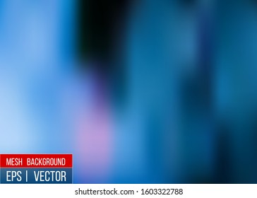 Editable Blue blurred background for your graphic design banner summer made with a gradient mesh