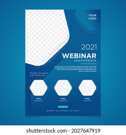 Editierbare Webinar-Blaue Vorlage