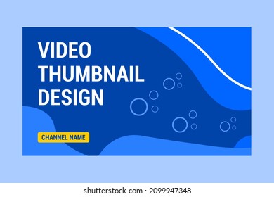 Editable Blue Template Thumbnail Design.