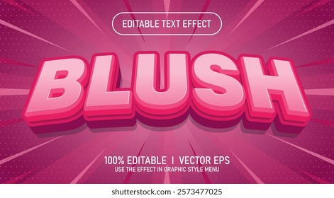 editable blush vector text effect with modern style design