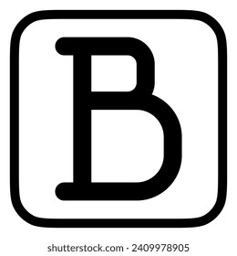 Editable bold text format vector icon. Part of a big icon set family. Perfect for web and app interfaces, presentations, infographics, etc