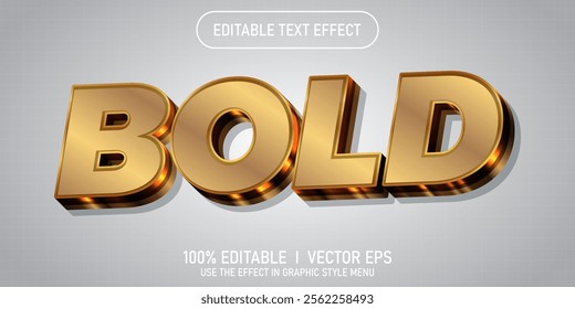 editable bold vector text effect with modern style design