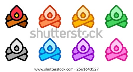 Editable bonfire, campfire vector icon. Part of a big icon set family. Perfect for web and app interfaces, presentations, infographics, etc