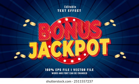 editable bonus jackpot text effect.typhography logo