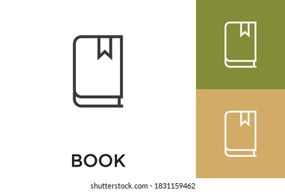 Editable Book Icon with Title. Useful For Mobile Application, Website, Software and Print Media.