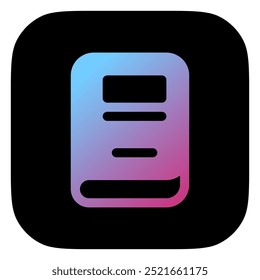 Editable book, notebook, texbook vector icon. Education, literature, stationery. Part of a big icon set family. Perfect for web and app interfaces, presentations, infographics, etc