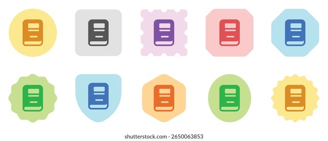 Ícone de vetor de livro, bloco de anotações, livro editável. Educação, literatura, papelaria. Parte de uma grande família de conjuntos de ícones. Perfeito para interfaces web e app, apresentações, infográficos, etc