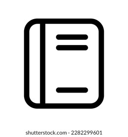 Editable book, notebook, textbook, journal vector icon. Part of a big icon set family. Perfect for web and app interfaces, presentations, infographics, etc
