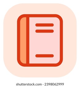 Bearbeitbares Buch, Notizbuch, Lehrbuch, Vektorsymbol. Teil einer großen Icon-Set-Familie. Perfekt für Web- und App-Schnittstellen, Präsentationen, Infografiken usw.