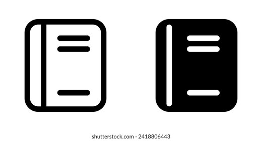 Editable book, notebook, textbook, journal vector icon. Part of a big icon set family. Perfect for web and app interfaces, presentations, infographics, etc