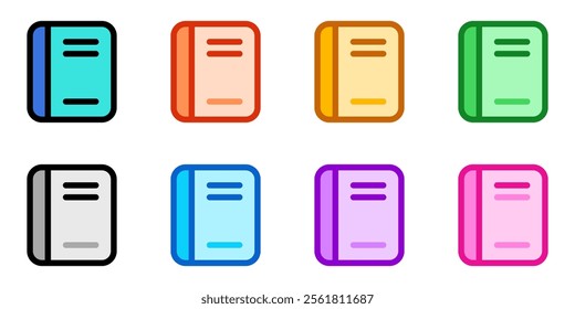 Editable book, notebook, textbook, journal vector icon. Part of a big icon set family. Perfect for web and app interfaces, presentations, infographics, etc