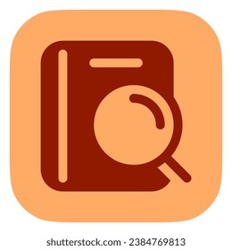 Editable book search vector icon. Part of a big icon set family. Perfect for web and app interfaces, presentations, infographics, etc