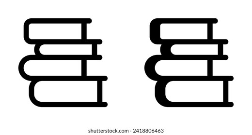 Editable book stack vector icon. Part of a big icon set family. Perfect for web and app interfaces, presentations, infographics, etc