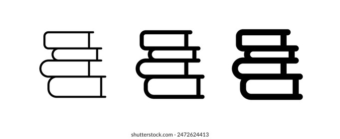 Editable book stack vector icon. Part of a big icon set family. Perfect for web and app interfaces, presentations, infographics, etc