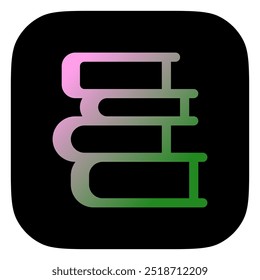 Ícone de vetor da pilha de livros editável. Parte de uma grande família de conjuntos de ícones. Perfeito para interfaces web e app, apresentações, infográficos, etc