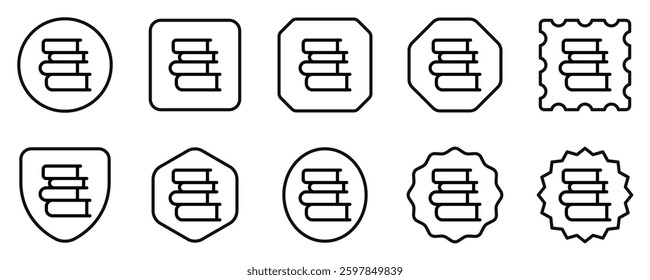 Editable book stack vector icon. Part of a big icon set family. Perfect for web and app interfaces, presentations, infographics, etc