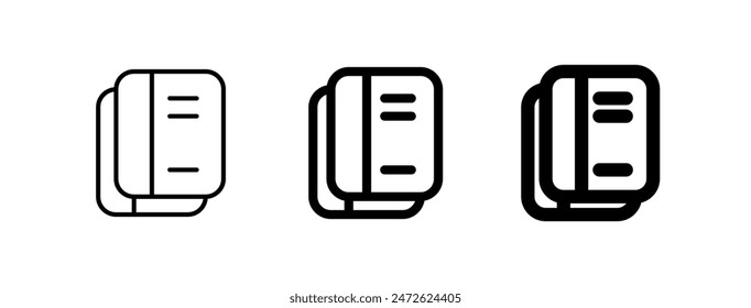 Editable books, notebooks, textbooks, journal, diary vector icon. Part of a big icon set family. Perfect for web and app interfaces, presentations, infographics, etc