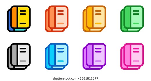 Editable books, notebooks, textbooks, journal, diary vector icon. Part of a big icon set family. Perfect for web and app interfaces, presentations, infographics, etc