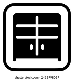 Editable bookshelf, cabinet vector icon. Part of a big icon set family. Perfect for web and app interfaces, presentations, infographics, etc