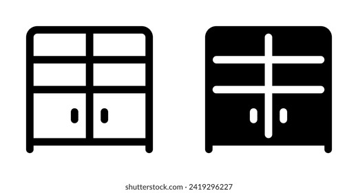 Editable bookshelf, cabinet vector icon. Part of a big icon set family. Perfect for web and app interfaces, presentations, infographics, etc