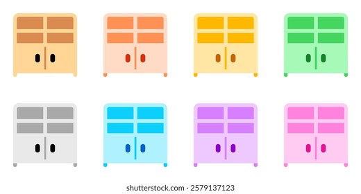 Editable bookshelf, cabinet vector icon. Part of a big icon set family. Perfect for web and app interfaces, presentations, infographics, etc