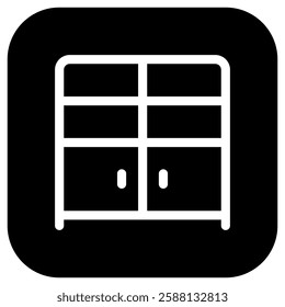 Editable bookshelf, cabinet vector icon. Part of a big icon set family. Perfect for web and app interfaces, presentations, infographics, etc