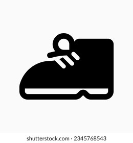 Editable boots, shoes vector icon. Clothing, fashion, apparel. Part of a big icon set family. Perfect for web and app interfaces, presentations, infographics, etc