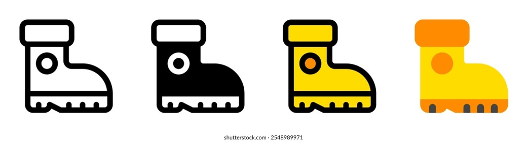 Editable boots vector icon. Outdoor, industry, gardening, heavy duty. Part of a big icon set family. Perfect for web and app interfaces, presentations, infographics, etc