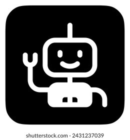 Editable bot, robot, android vector icon. AI technology, artificial intelligence, computer. Part of a big icon set family. Perfect for web and app interfaces, presentations, infographics, etc