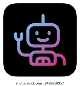 Editable bot, robot, android vector icon. AI technology, artificial intelligence, computer. Part of a big icon set family. Perfect for web and app interfaces, presentations, infographics, etc