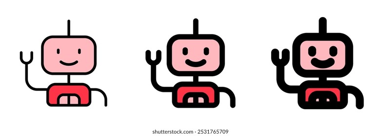 Bot editável, robô, ícone de vetor android. Tecnologia de IA, inteligência artificial, computador. Parte de uma grande família de conjuntos de ícones. Perfeito para interfaces web e app, apresentações, infográficos, etc