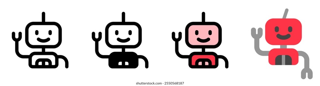 Editable bot, robot, android vector icon. AI technology, artificial intelligence, computer. Part of a big icon set family. Perfect for web and app interfaces, presentations, infographics, etc